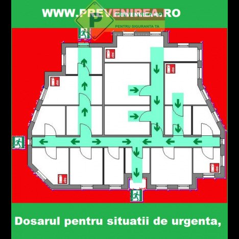 Plan de evacuare in caz de incendiu pentru depozit